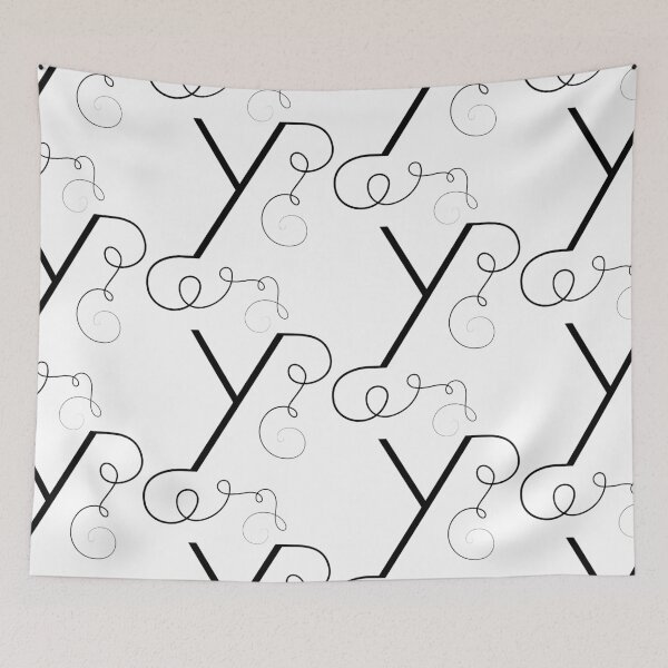 Item preview, Calligraphic letter Y with flourishes of decorative whorls designed and sold by MadinaFatt.