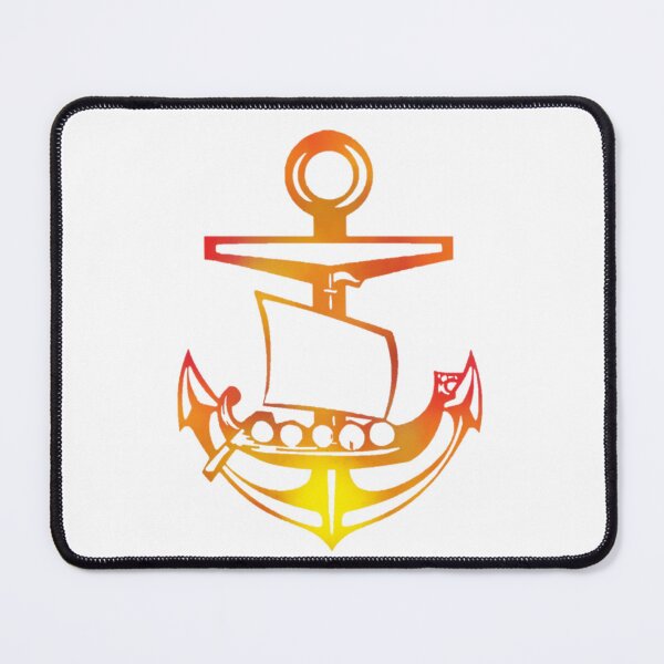 Item preview, Flames Viking ship and Anchor designed and sold by Dead1bird.