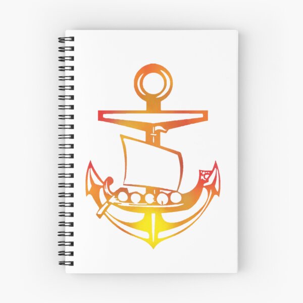 Aperçu de l'œuvre Bateau viking flammes et ancre créée et vendue par Dead1bird.
