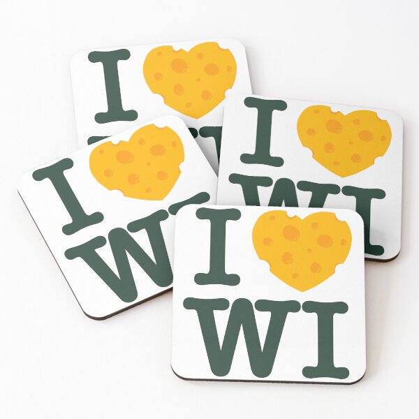 Item preview, I Love Wisconsin - I heart WI with Cheese - Green bay and Gold designed and sold by abowersock.