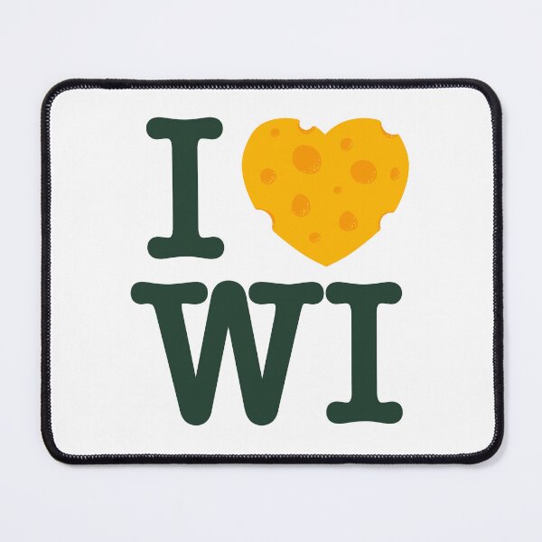 Item preview, I Love Wisconsin - I heart WI with Cheese - Green bay and Gold designed and sold by abowersock.