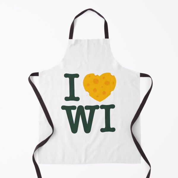Item preview, I Love Wisconsin - I heart WI with Cheese - Green bay and Gold designed and sold by abowersock.