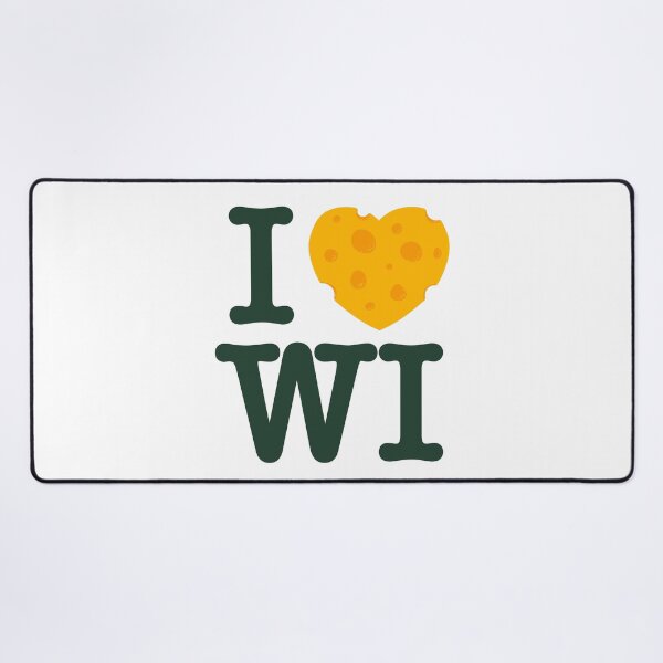 Item preview, I Love Wisconsin - I heart WI with Cheese - Green bay and Gold designed and sold by abowersock.