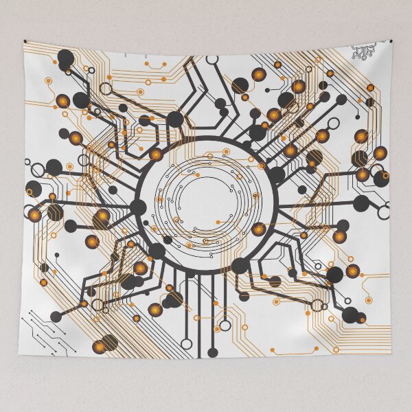 Item preview, Electronic Circuit Round Design designed and sold by Sophia-Adams.