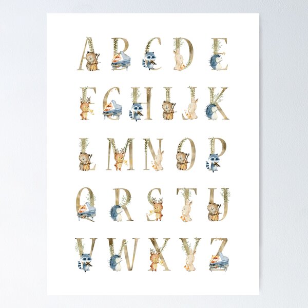 Item preview, Woodland Animal Musician Alphabet designed and sold by CampbellPrints.