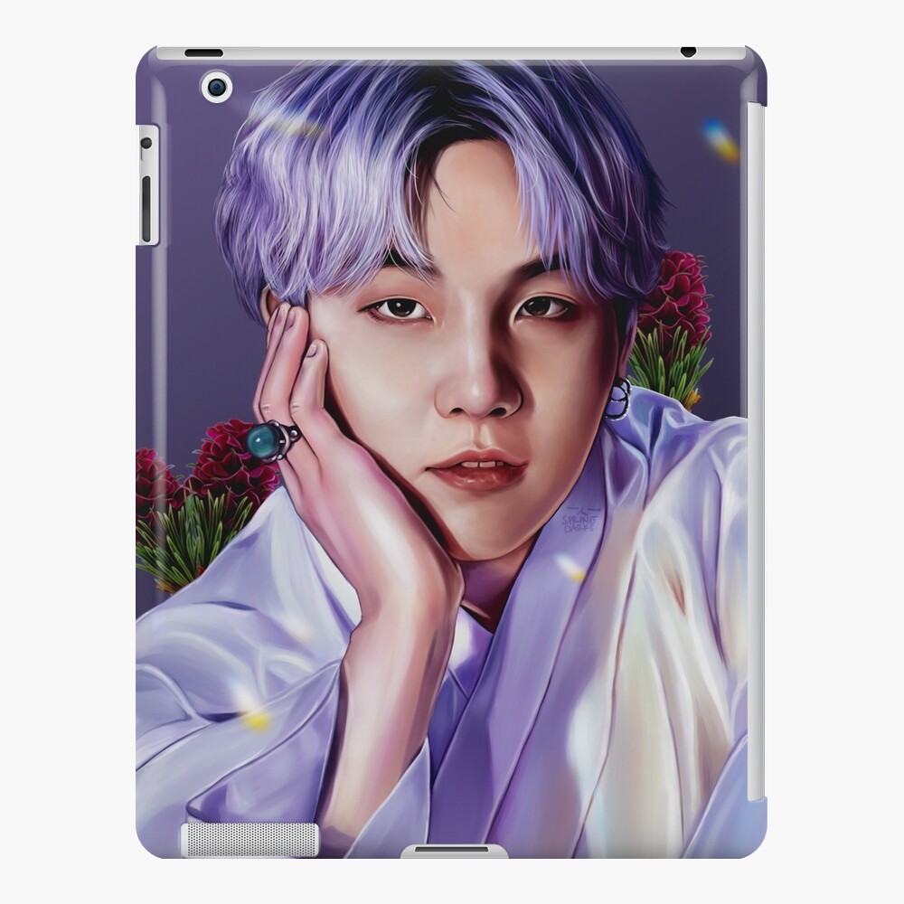 bts-suga-birth-flower-fanart-ipad-case-skin-by-springethereal-redbubble