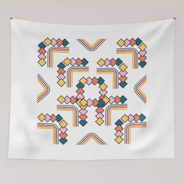 Item preview, Retro Abstract Geometric 2022 Pattern designed and sold by tagmoj.