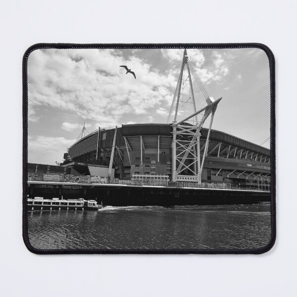 Item preview, principality millennium stadium cardiff wales uk monochrome designed and sold by VnGphoto.