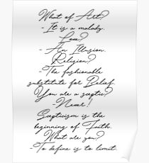 To define is to limit. Poster