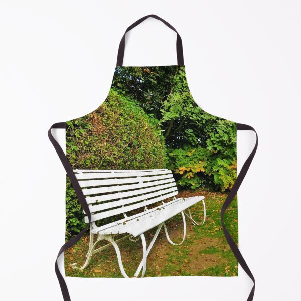 Item preview, #240 |☼| White Bench By Bush - Angled Landscape Shot (Elsham Hall, Gardens & Country Park) designed and sold by Naean H.F. (Nez Man).
