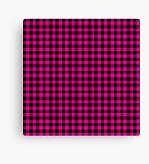 Klassisches heißes Rosa Land-Häuschen-Sommer-Büffel-Plaid Leinwanddruck