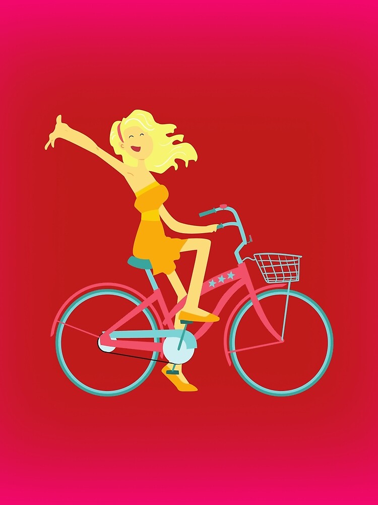 ""LETS RIDE A BIKE" girl" Poster for Sale by mairamanzoor24 Redbubble