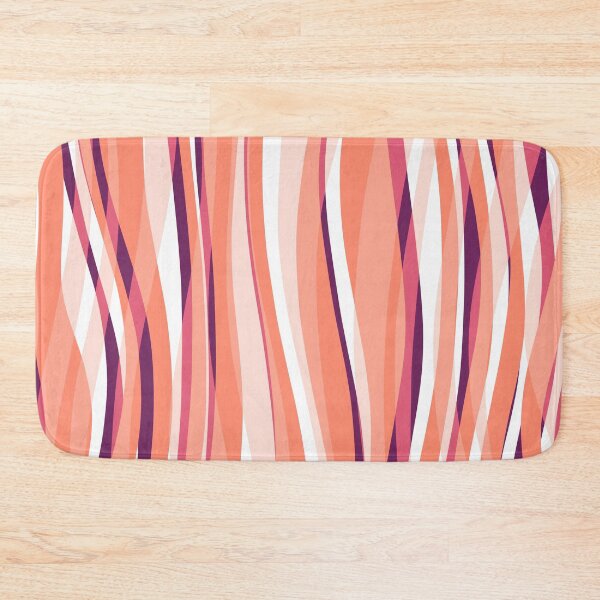 Artikelvorschau, Abstract Waves Stripes Pattern #13 Coral Pink entworfen und verkauft von bubblyshades.