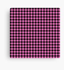 Klassisches rosa Land-Häuschen-Sommer-Büffel-Plaid Leinwanddruck