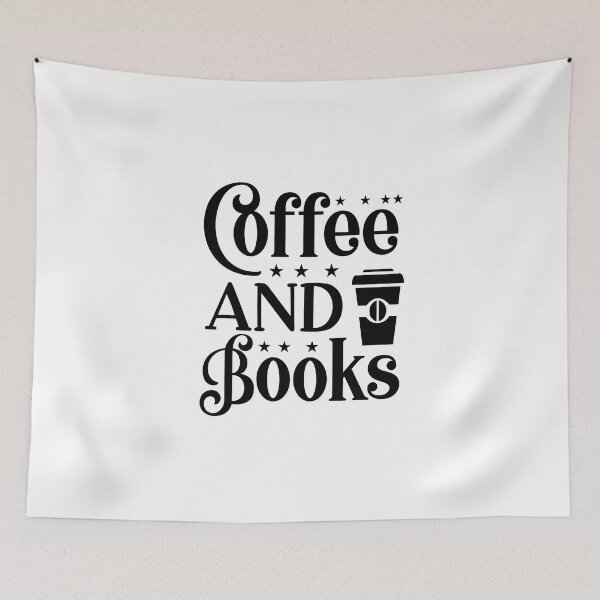Item preview, Coffee and Books Love Valentine Summer Gift Art Design Happy Life Apparel Essential Motivation Inspiration Joy Mood  designed and sold by DesignByHeartUK.