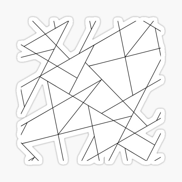 Black Abstract Geometric 2022 Seamless Pattern Sticker