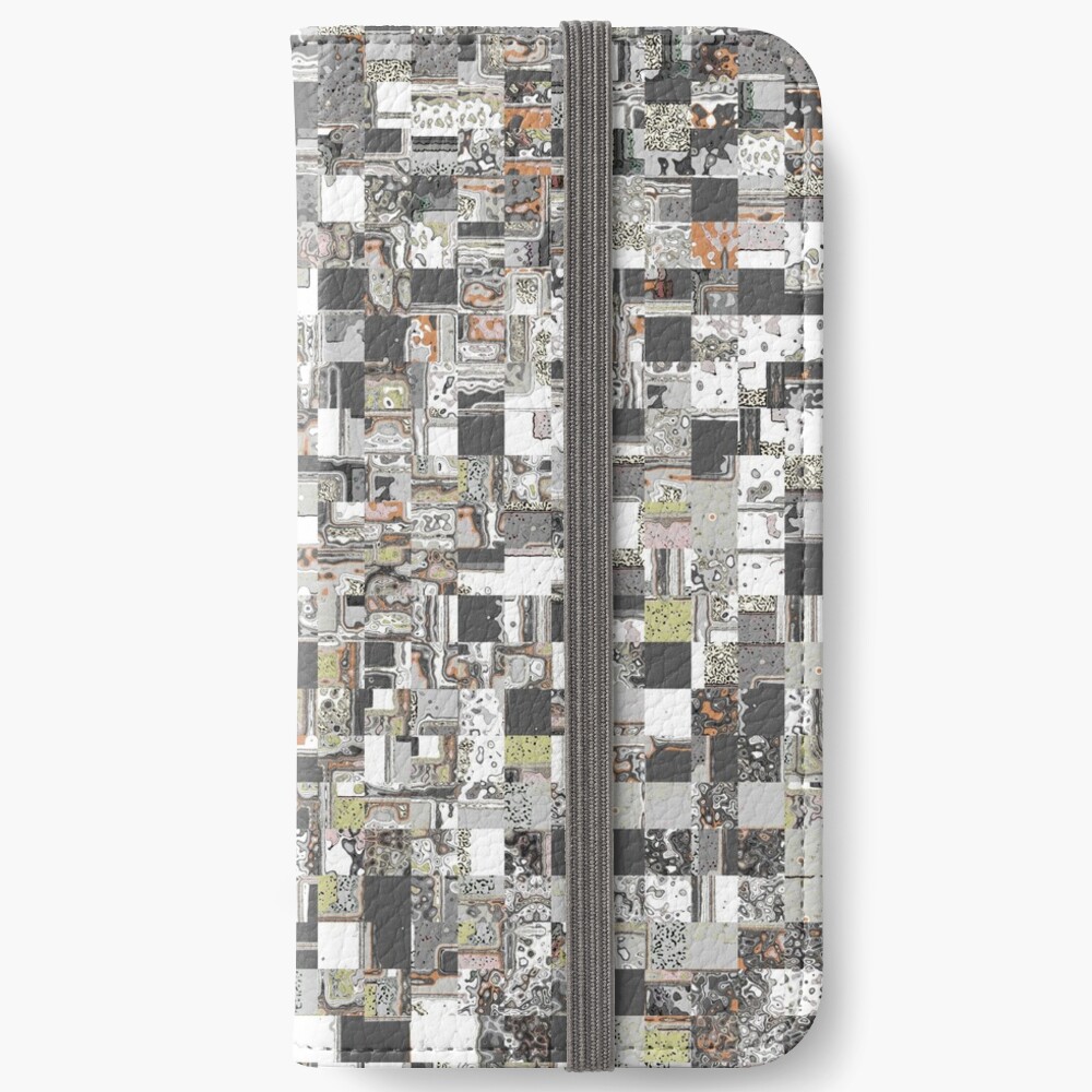 Geometric Jumble of Colors And Textures iPhone Wallet