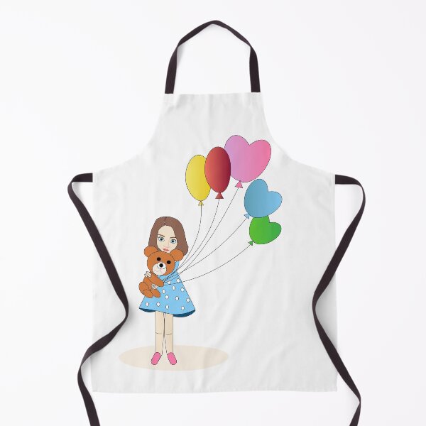 Item preview, Stay girl with balloons and bear designed and sold by Ingahaliullina.