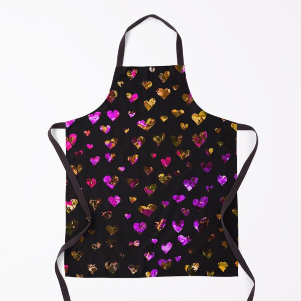 Item preview, FLOATING HEARTS PURPLE AND GOLD HEARTS ON BLACK BACKGROUND TEXTILE AND FABRIC DESIGN designed and sold by nickbrayimages.