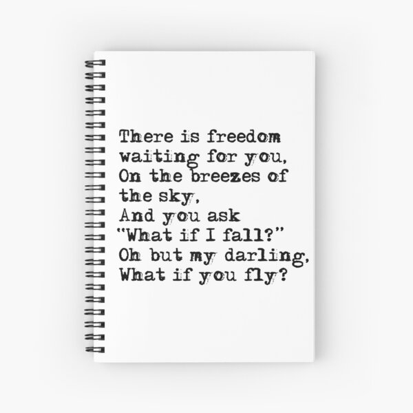 What if you fly? Vintage typewritten Spiral Notebook