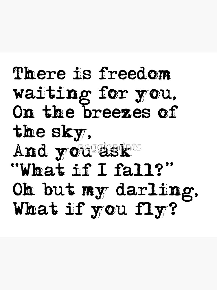 Disover What if you fly? Vintage typewritten Premium Matte Vertical Poster