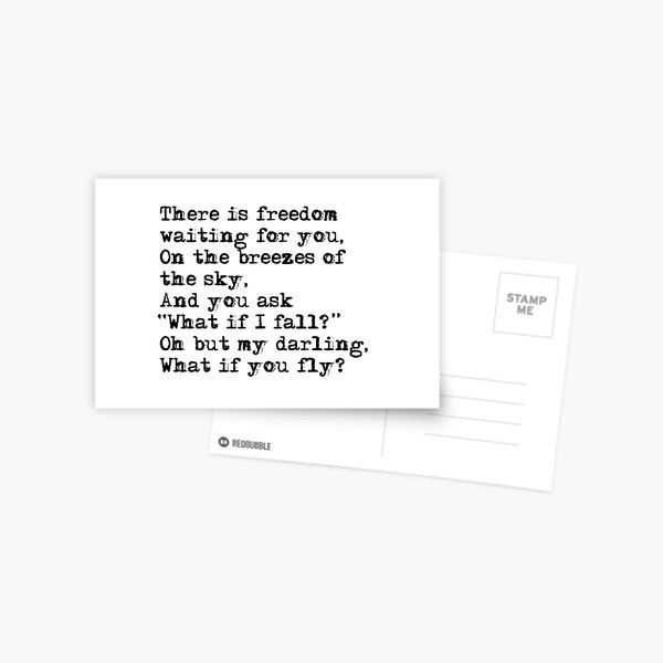 What if you fly? Vintage typewritten Postcard