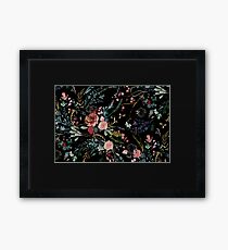 Mitternacht Blumen Gerahmtes Wandbild