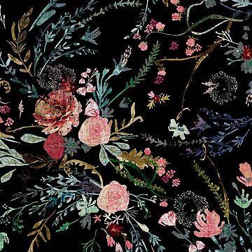 Artwork thumbnail, Midnight Floral by nouveaubohemian