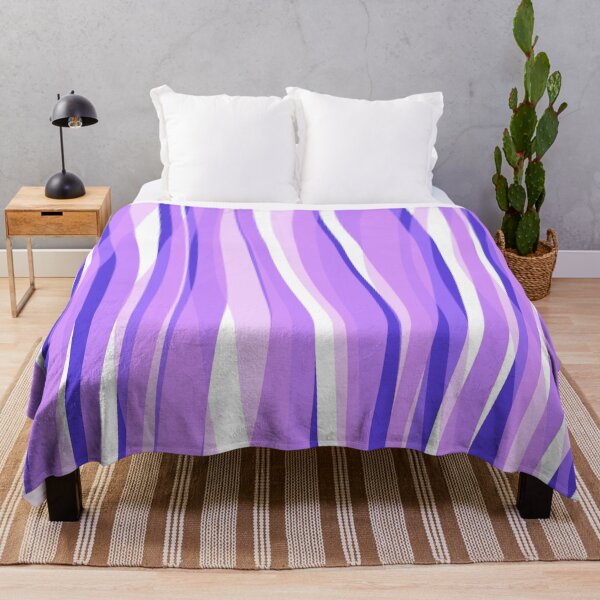 Item preview, Abstract Waves Stripes Pattern #18 Purple designed and sold by bubblyshades.