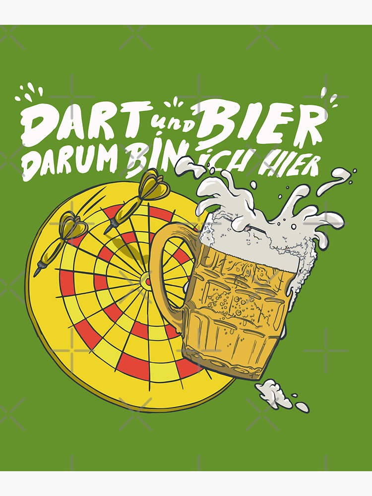 "Darts and beer" Sticker for Sale by 1WhiteRabbit Redbubble