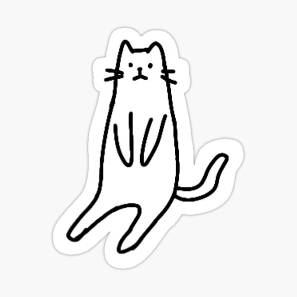 "Funny Cat Doodle " Sticker For Sale By Puchi Evans | Redbubble