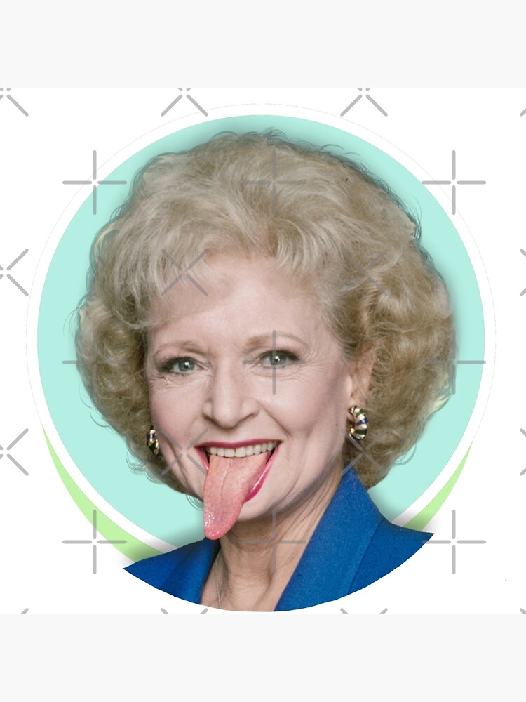 Betty White tongue out Poster