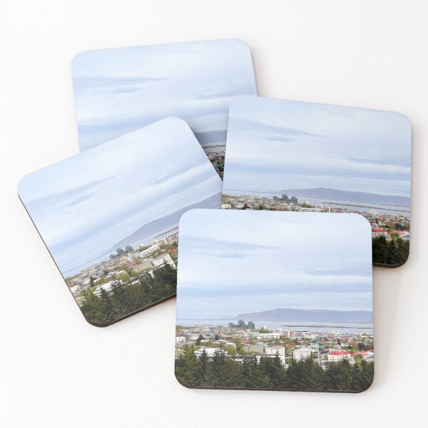 Item preview, Foto de paisaje de paisaje urbano de Reykjavik Islandia designed and sold by ValeriesGallery.