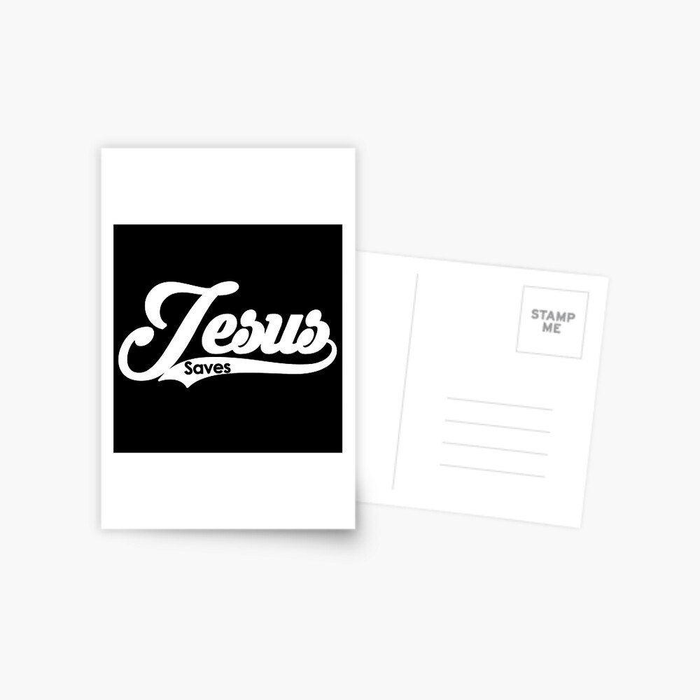 Carte De Vœux Jesus Sauve Citation Biblique Basee Sur La Foi Par Sacredoriginals Redbubble