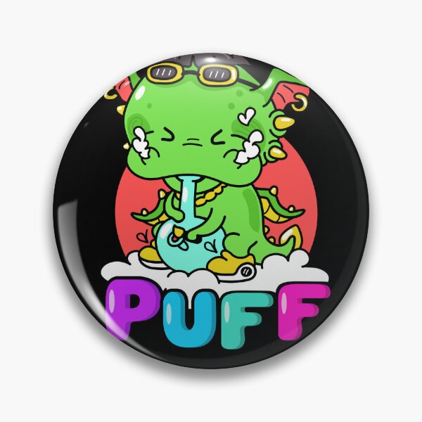 Item preview, Puff puff Dragon - magical weed smoking dragon designed and sold by CabbageNClouds.
