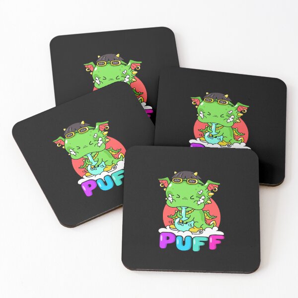 Item preview, Puff puff Dragon - magical weed smoking dragon designed and sold by CabbageNClouds.