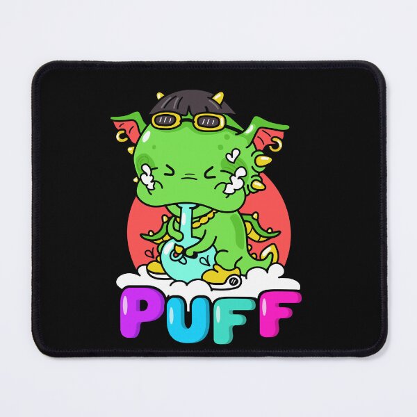 Item preview, Puff puff Dragon - magical weed smoking dragon designed and sold by CabbageNClouds.