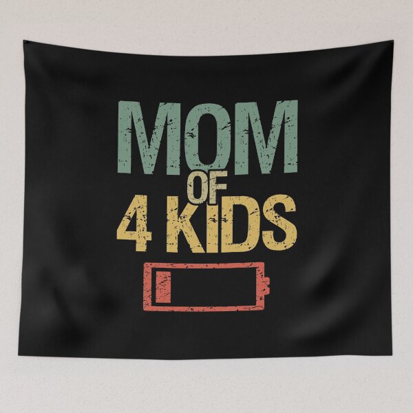 Item preview, Tired Mom Of 4 Kids I designed and sold by Lemon Pepper.