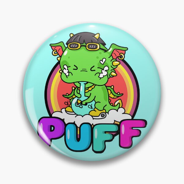 Item preview, Puffy puff the magical Dragon - magical weed smoking dragon designed and sold by CabbageNClouds.