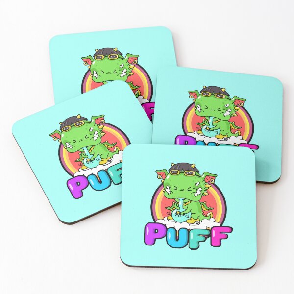 Item preview, Puffy puff the magical Dragon - magical weed smoking dragon designed and sold by CabbageNClouds.