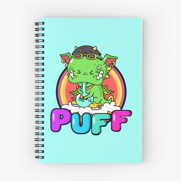 Item preview, Puffy puff the magical Dragon - magical weed smoking dragon designed and sold by CabbageNClouds.