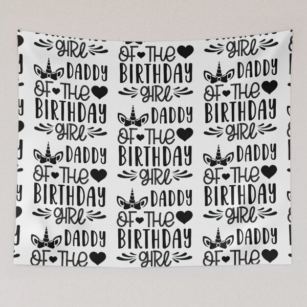 Item preview, Daddy of The Birthday Girl Happy birthday girl gift appearl designed and sold by DesignByHeartUK.