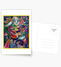 Orphan Child with Flowers Postcards