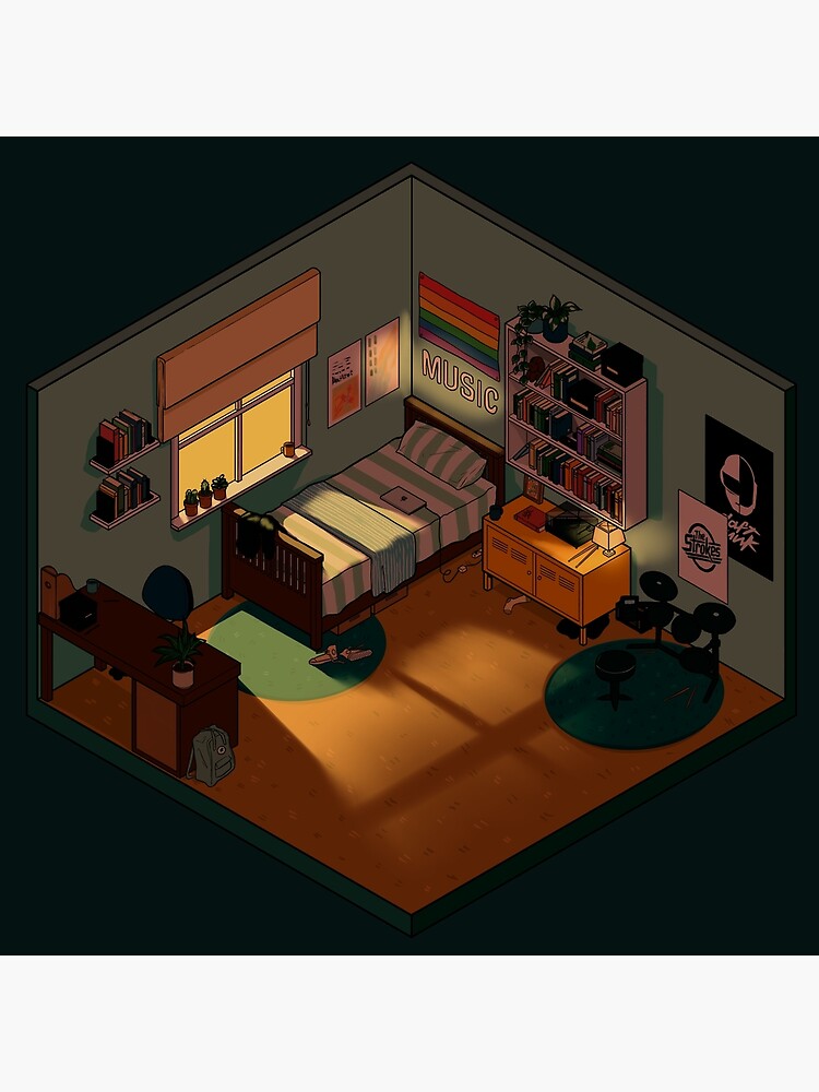 Charlie Spring Heartstopper Isometric Bedroom Poster For Sale By   Flat,750x,075,f Pad,750x1000,f8f8f8 