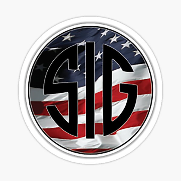 sig sauer american flag logo Sticker