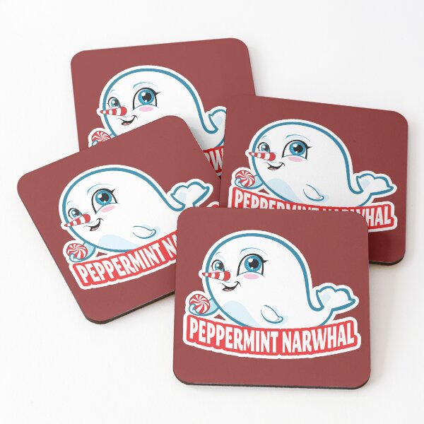 Item preview, Peppermint Narwhal - Cute narwhal with candy designed and sold by Peppermint Narwhal.