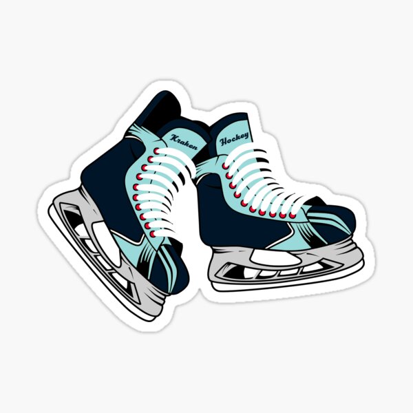 "Seattle Kraken Hockey Skates" Sticker for Sale by JeffMalo Redbubble