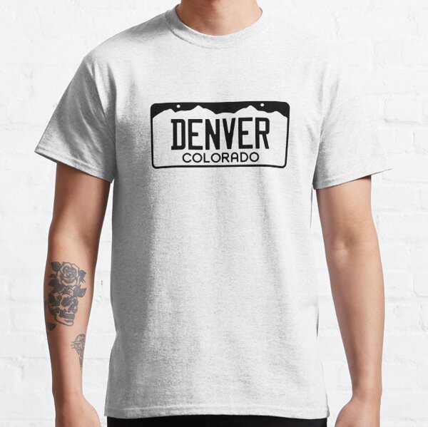 Colorado License Plate Tee Denver - BLACK Classic T-Shirt
