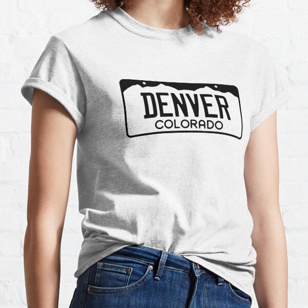 Colorado License Plate Tee Denver - BLACK Classic T-Shirt