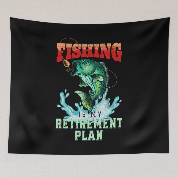 Item preview, Fishing is my Retirement Plan, Vintage Fishing Gift Idea designed and sold by orangeblue21.